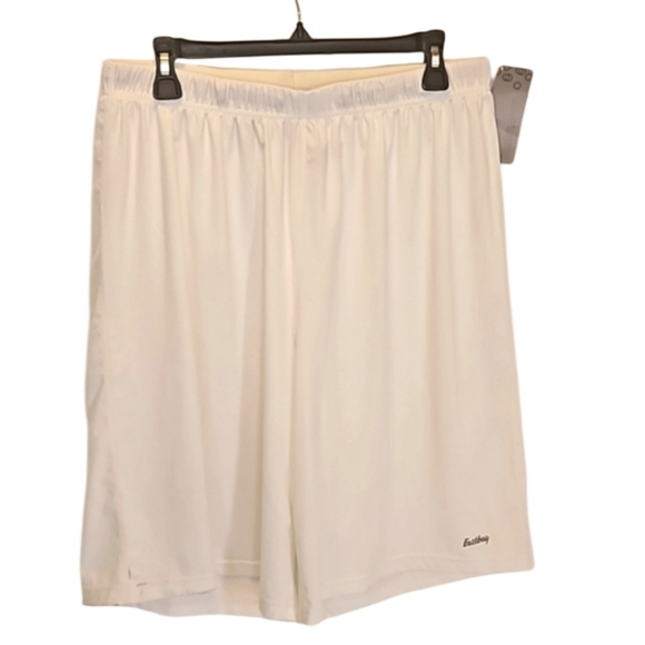 Eastbay White Athletic Shorts L EVAPOR Tech Drawstring Gym Sport NWT - Picture 4 of 17
